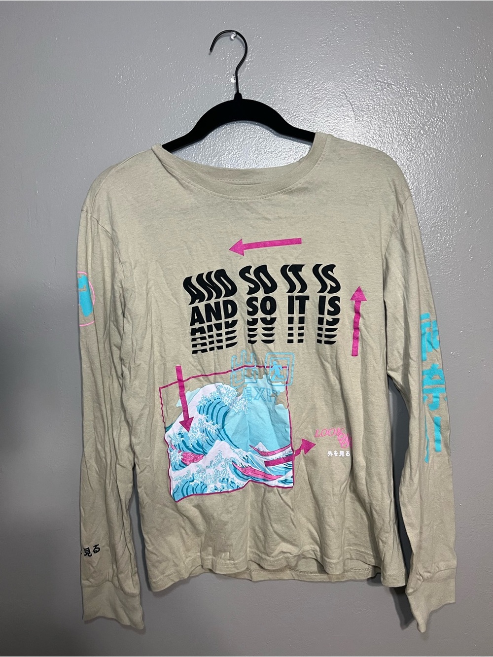 Brooklyn Cloth Men's Medium Long Sleeve Cyber Graphic Shirt "And So It Is"